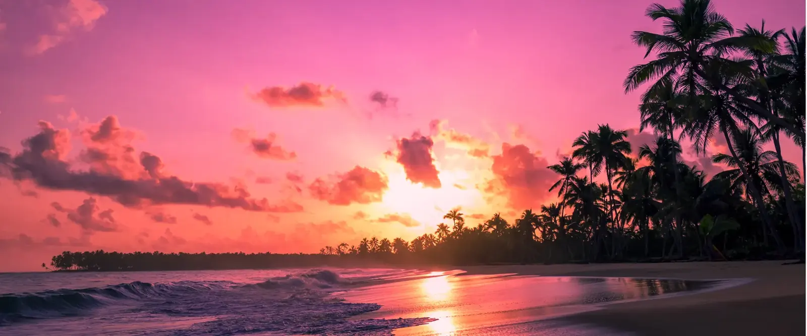 Atardecer en la playa, República Dominicana